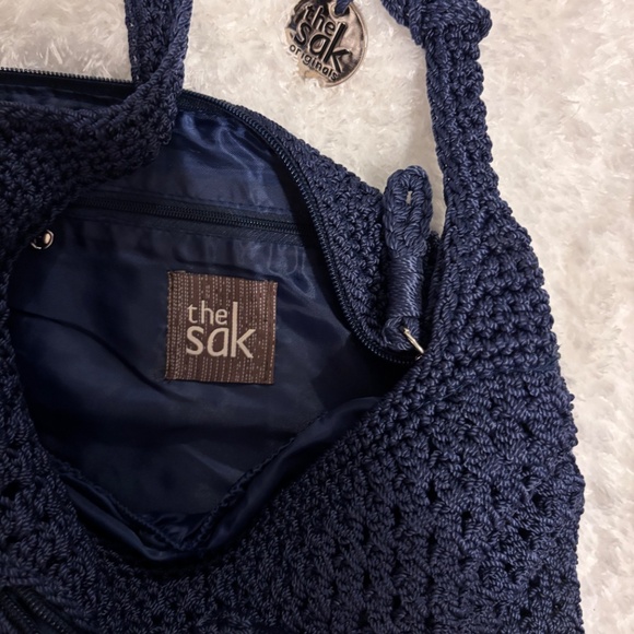 Le Sak Bag Navy Crocheted Crossbody Bag - Picture 5 of 5